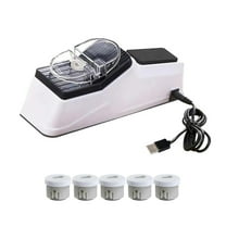 Summercome Besynersharp Pro, USB Electric Knife Sharpener With Replacement Grinding Tools, Double Sided Knife Sharpener, Stable Non-slip Base, Quick Sharpening & Polishing (1 Set)