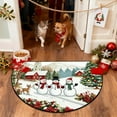 thumbnail image 1 of Summercome Christmas Xmas Half Round Door Mat Xmas Rainbow Half Moon Rug Washable Half Circle Area Rugs Indoor Entrance Non Slip Semi Circle Rugs Floor Carpet for Kithen Bedroom Decorate Gift, 1 of 6