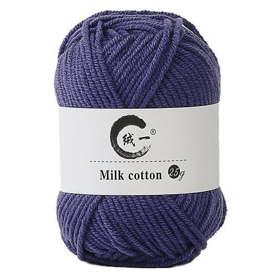 Summercome Colorful Cotton Yarn, Matte Finish, 25g/60m Skein – Soft Yarn for Knitting & Crochet, Non-Splitting, Ideal for Hand Knitting, Lavender