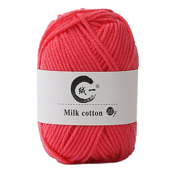 Summercome Colorful Cotton Yarn, Matte Finish, 25g/60m Skein – Soft Yarn for Knitting & Crochet, Non-Splitting, Ideal for Hand Knitting, Red
