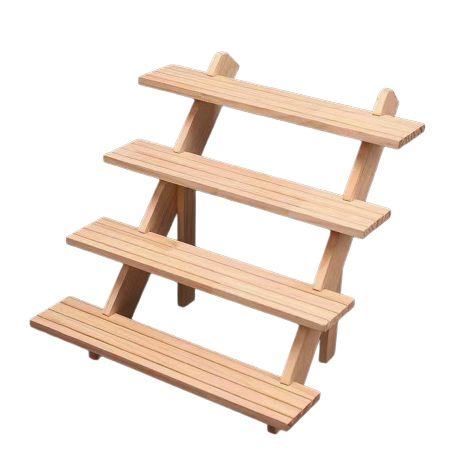 Summercome Display Wood Risers Wooden Stand, 4 Tier Wood Racks ...