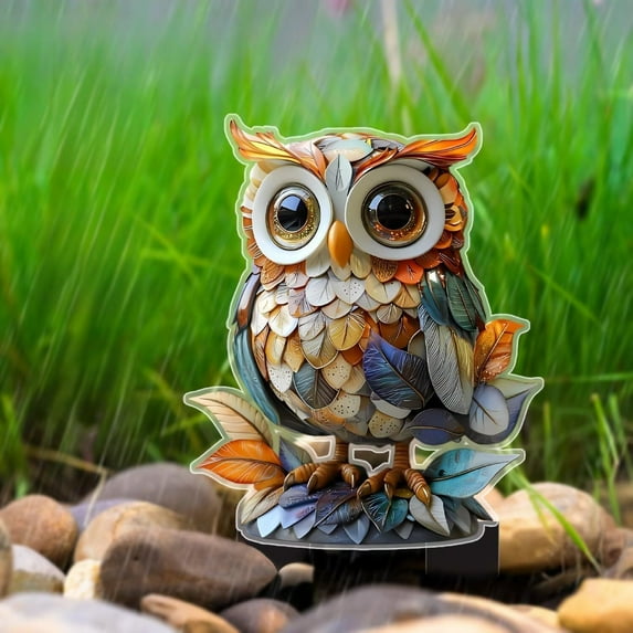 Summercome Fairy Garden Stake Decorative - Acrylic 2D Cute Animals Decor for Outdoor & Indoor Yard, Lawn, Pot Plants