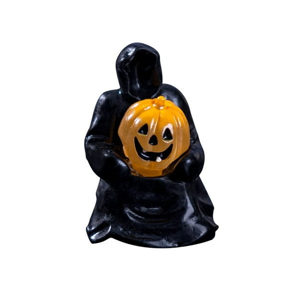 Summercome Halloween Mini Resin Figures Tiny Resin Animals Little Small Figures to Hide Pumpkin Ghost Skull Miniatures Bulk for Halloween Party Favors Bag Fillers Garden Dollhouse Decor