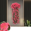 thumbnail image 1 of Summercome Hanging Artificial Violet Ivy Flowers, Artificial Hanging Flowers Fake Hanging Plant for Home Wedding Garden Yard Indoor Outdoor Decor (Pink), 1 of 8