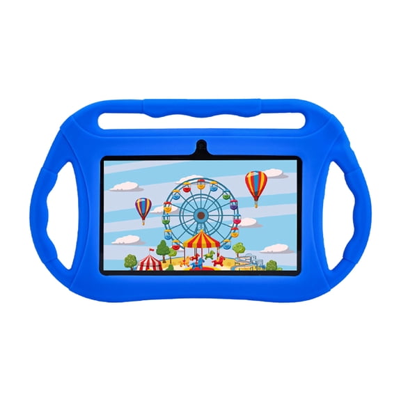 Summercome Kids Tablet with Handle, 7 inch Android 11 Tablet for Kids, 2GB RAM+32GB ROM Quad-Core, Toddler Tablet with Shockproof Cover, Parent Contro, Bluetooth, WiFi, GPS, Double Camera, Games(Blue)
