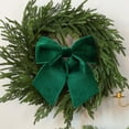 thumbnail image 1 of Summercome Large Christmas Bows for Wreath, Green Velvet Wreath Bow Xmas Holiday Tree Topper Bows Ornaments for Front Door New Year Christmas Party Decoration Supplies, 1 of 7