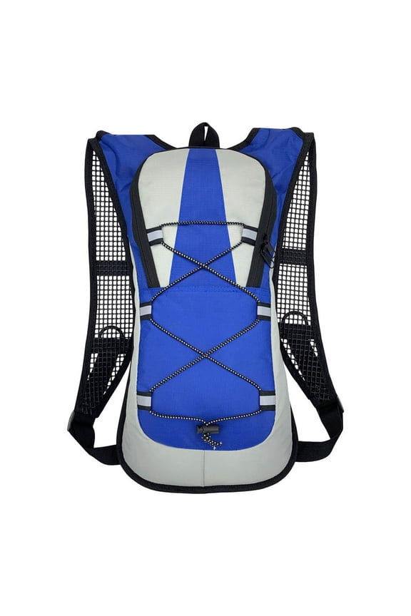 Lightweight Hydration Backpack, Running Backpack with 5L Water Bladder, Breathable Mesh Design, Hydration Water Daypack for Cycling Hiking Biking Rave, Ideal Gift for Men Women (Red)