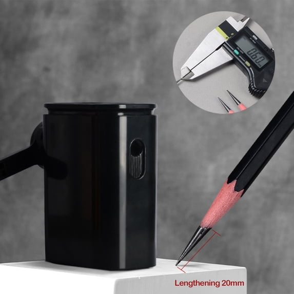 Summercome Long Point Pencil Sharpener, 8-20mm Long Pencil Nibs, Self-Feed & Adjustable Pencil Sharpness, Artist Pencil Sharpener Manual, Perfect for Charcoal/Art/Drawing/Sketching/Colored Pencils