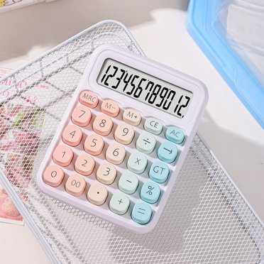 Mechanical Switch Calculator With 10 Digits Large LCD Display, Basic Calculator With Big Button Anti-Slip Pad, Accurate Calculation For Office Desk Home School - Green