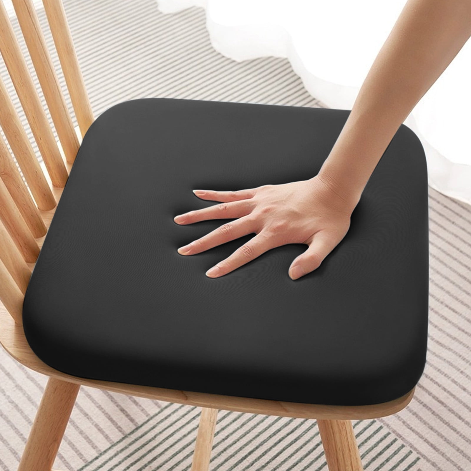 Summercome Memory Foam Folding Chair Cushions, 14" Pure Color Square ...