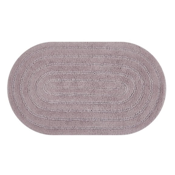 Summercome Oval Cotton Bath Rug, 20" x 34", Tufted Ultra Soft and Absorbent Bathmat, Machine Washable (Pink)