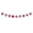 thumbnail image 1 of Summercome Patriotic Star Banner, Red White Blue Star Garland, Pre-Assembled 4th of July Banner, Holiday Hanging Decorations for Independence Day Memorial Day Party Supplies Home Decor, 1 of 6