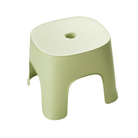 Summercome Plastic Step Stool, Small Portable, Thickened Single Foot, Non Slip Pads, Multifunctional Seat, Sturdy and Lightweight, Ideal for Living Room, Bathroom, Kitchen (Light Green)