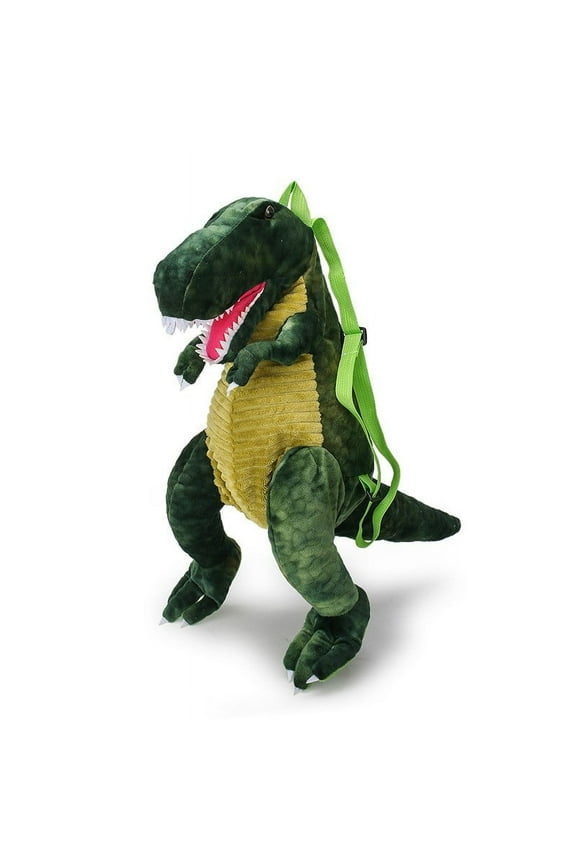 Plush T-Rex Backpack, Dinosaur Bag with Adjustable Straps and Zipper, Cool Dinosaur Costume Accessories, Dinosaur Gifts