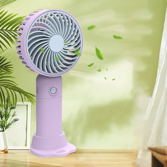Summercome Portable Handheld Fan, Mini Hand Held Fan, USB Cooling Small Personal Fan, Cute Colorful Mini Desk Fan with 3 Speed Quiet Operation, Ideal for Kids Women Men Travel Outdoor Office (Purple)
