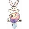 thumbnail image 1 of Summercome Rabbit Easter Night Light - Bunny Easter Day Plug Into Wall Nightlight, 6" Stained Glass, Holiday Decorations, Spring Home Decor, 1 of 2