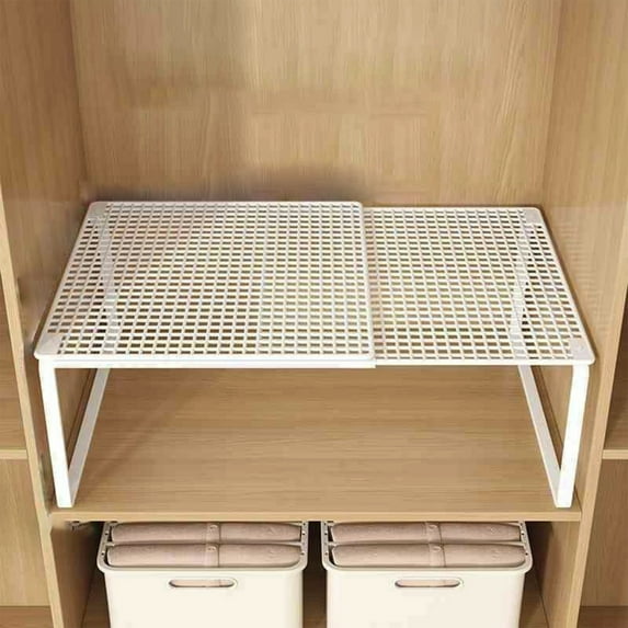 Summercome Shelves, Shelf Organizer, Expandable Cabinet Storage Shelf, Stackable Organizer Rack, Sturdy Metal, Make Full Use of The Upper Space, Space Saving for Kitchen Bathroom Pantry
