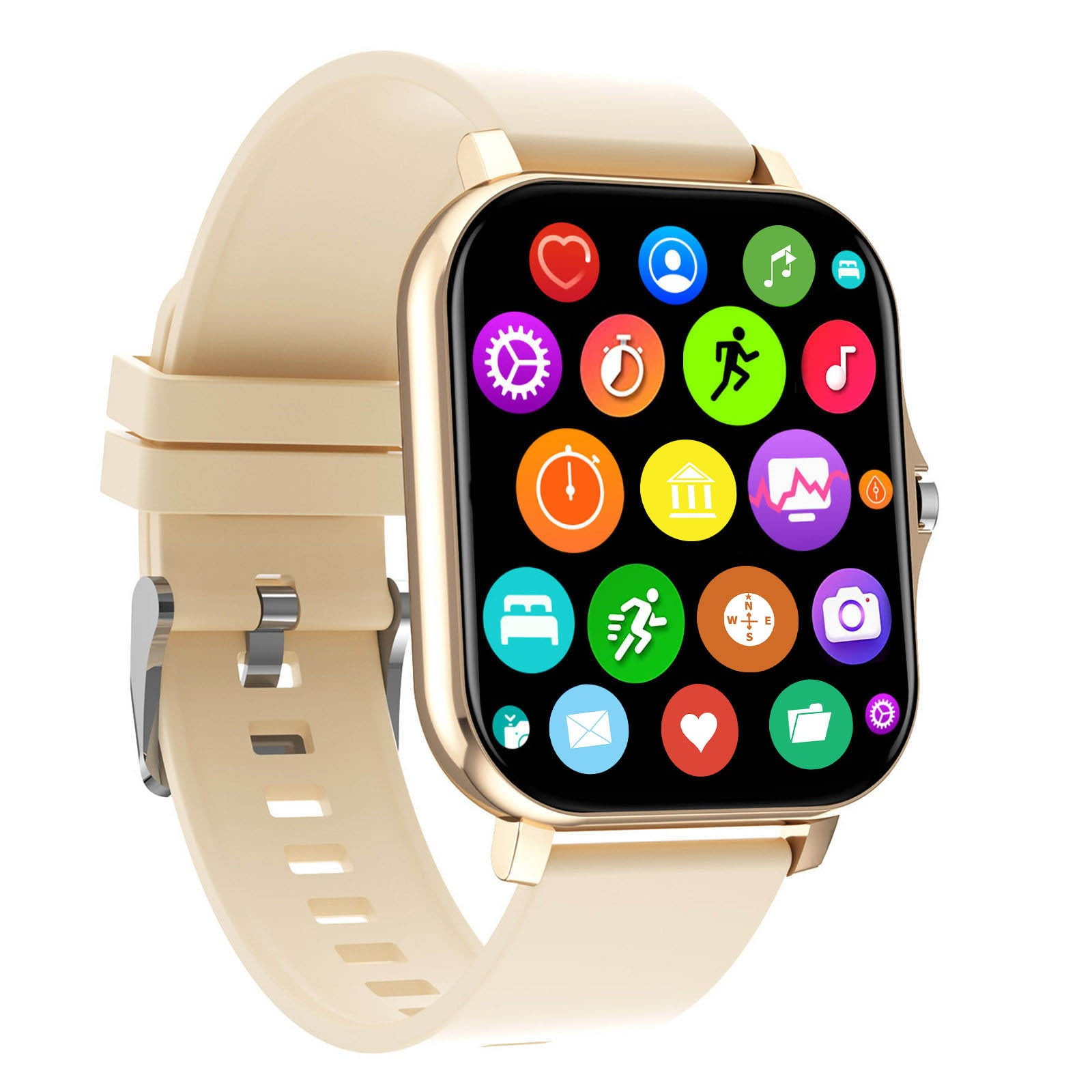 Summercome Smart Watch for Adults, 1.7" HD Full Touch Screen Bluetooth 5.0 Smart Watch, IP67 Waterproof, Message Push, Sleep Monitoring, Smart Watch for Android iOS Cellphones