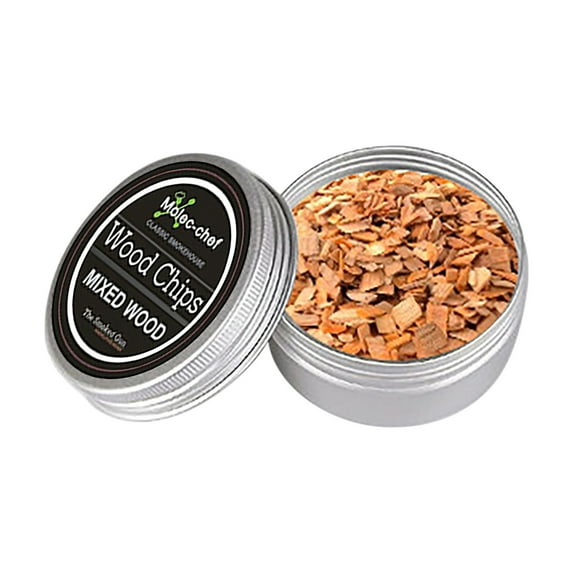 Summercome Wood Chips for Cocktail Smoker, Natural Wood Chips for Old Fashioned Drink, Whiskey, & Bourbon, Beef, Pork, Chicken, Fish, Smoked Drinks and BBQ (Mixed Flavors)