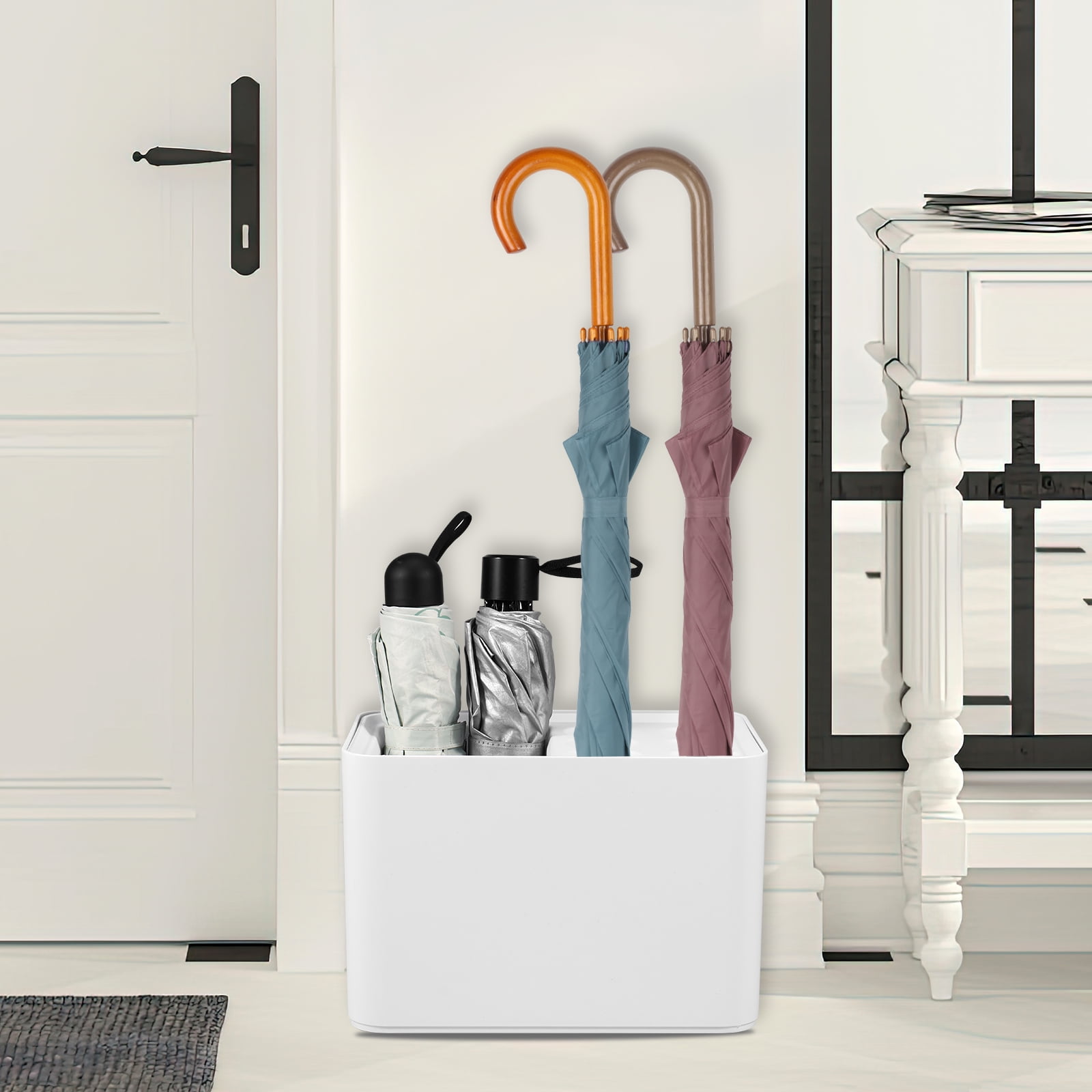 Summerkimy Umbrella Rack Umbrella Stand with Removable Drip Tray Anti
