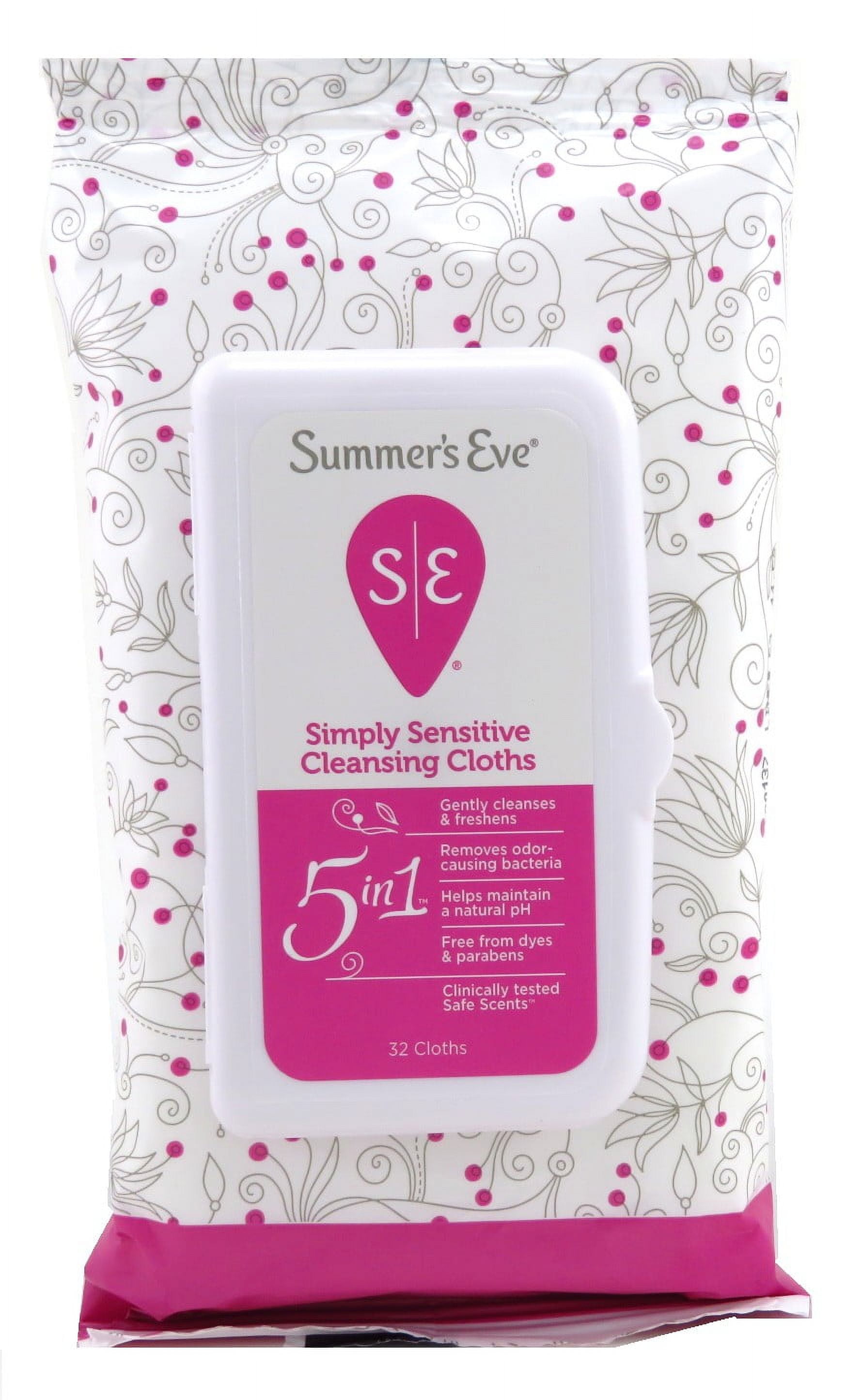 Summers Eve Cleansing Cloths 32 Count Soft Pk Sensitive (Pack of 3)