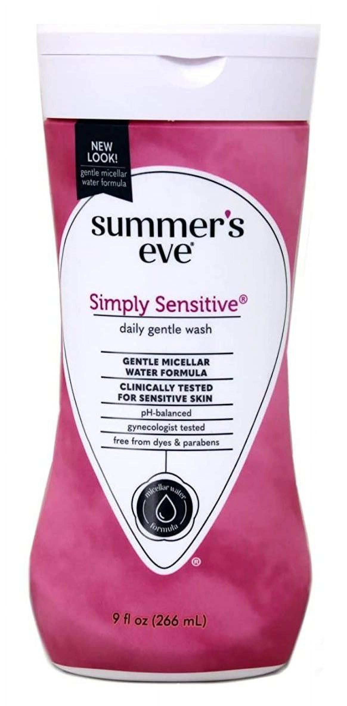 Summers Eve Cleansing Wash 9oz Simply Sensitive (Pack of 3)