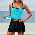 thumbnail image 1 of Summersalt swimsuits for women Fashion Tankini Swimsuit Strappy Bikini Top With Skirted Bottom Swimsuit Cover Up Beachwear Two Piece Outfit Long Torso Swimsuits for Women plus Size 3 Piece Swimsuits, 1 of 4