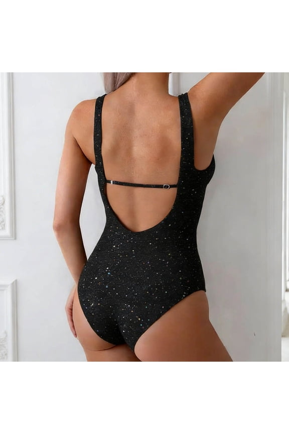 Summersalt swimsuits for women Swimsuit V Neck High Cut Monokini Bathing With Backless Design For Beach Pool High Waisted Bikini Bottoms Bikini Bottoms Women's Bikini Thong Bikini Bottoms Swimsuit Bo