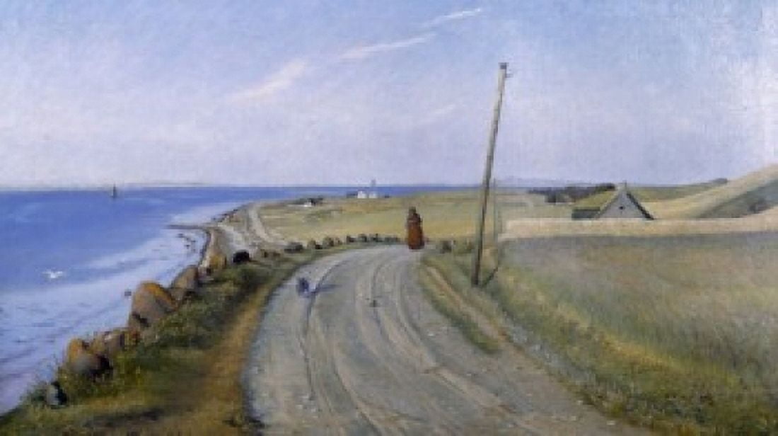 Summersday at Sejrobugten Hans Andreasen Hessellund (1851-1907 Danish) Canvas Art - Hans Andreasen Hessellund (24 x 36)