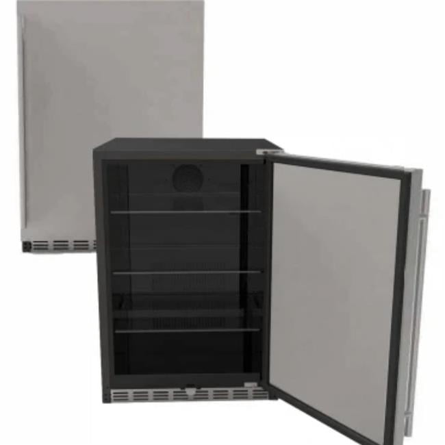 Summerset RFR-24G 24 in. 5.12C Outdoor Rated Refrigerator with Glass Door