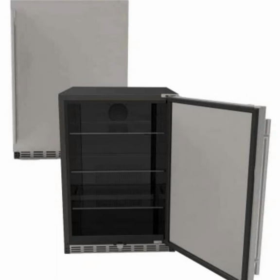 Summerset RFR-24G 24 in. 5.12C Outdoor Rated Refrigerator with Glass Door