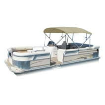 Summerset by Eevelle USA, SS-544B, Marine Grade 600D Outboard Watercraft 3-Bow Bimini Top Boat Vehicle Canvas Cover, 54" High Frame, 1” Aluminum Frame, Hardware, Straps and Storage Boot, Khaki