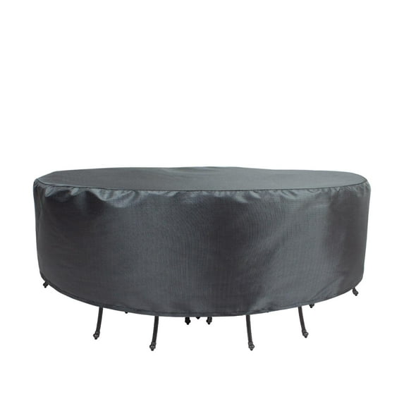 Summerset Shield Round/Square Table Chair Cover Ultimate Protection for Your Outdoor Furniture 54" - 92" x 36" Mercury