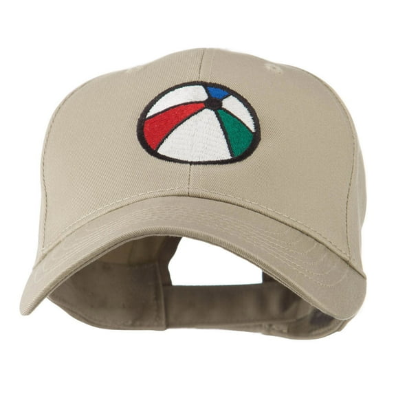 Summertime Beach Ball Embroidered Cap - Khaki OSFM