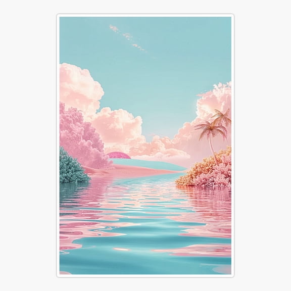 Summertime Beach Vibes Scene Sticker