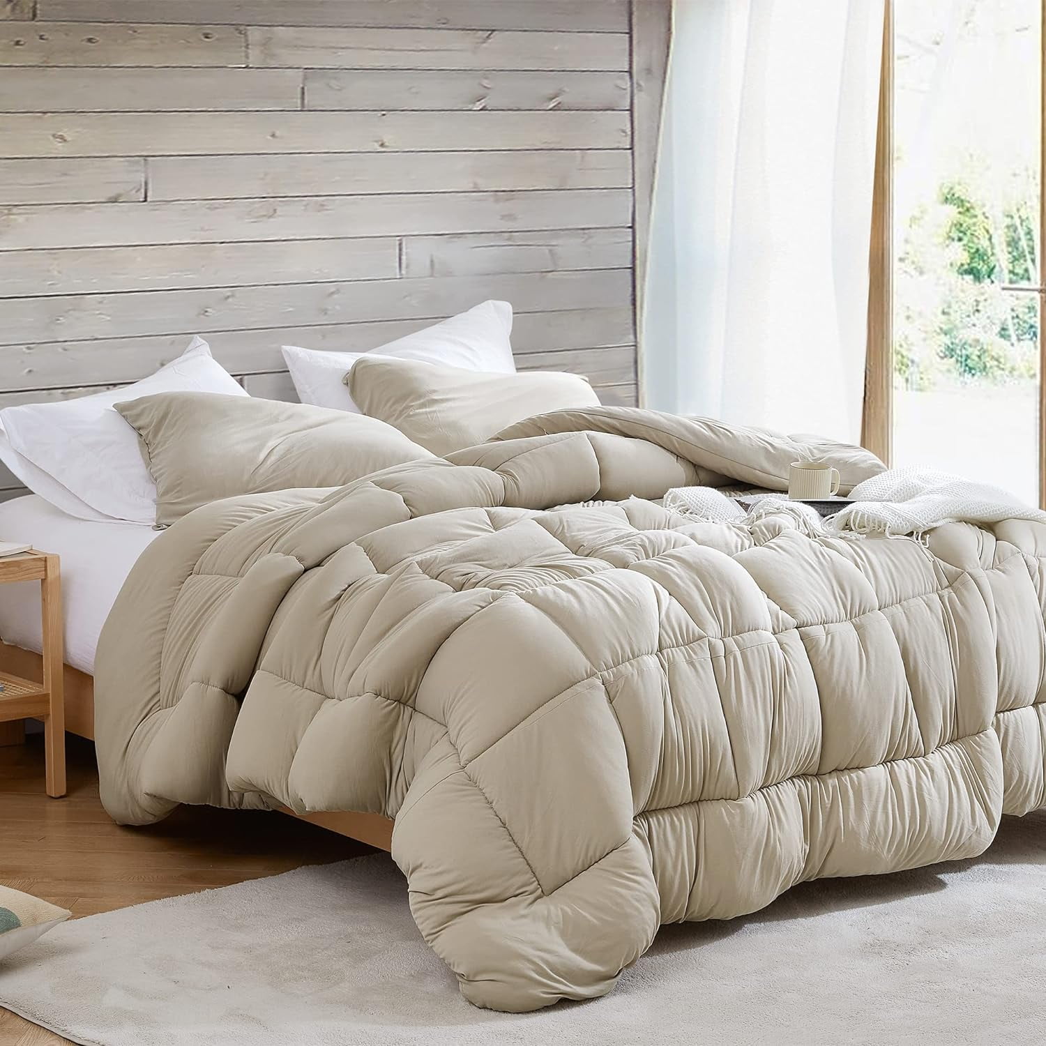 Summertime Coma Inducer Oversized King Comforter Cement Taupe