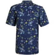 Summertime Cool-Stretch Men's Golf Shirt (Dark Blue)
