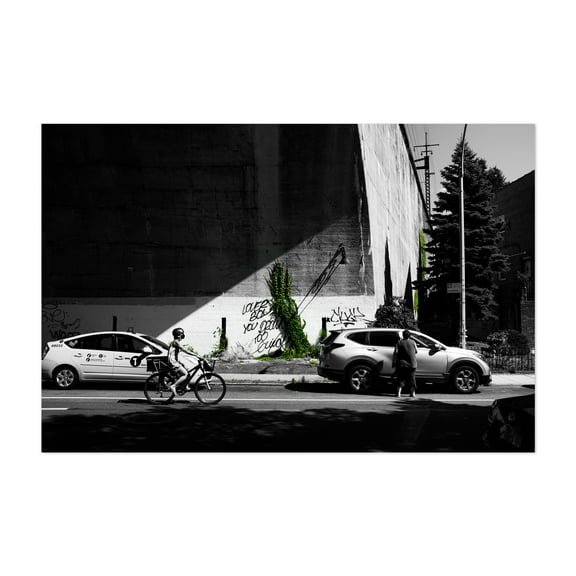 Summertime Ivy, Astoria Queens - Queens New York Photography Street Photography Black and White Graffiti City Quote Bicycle Unframed Wall Art Print 4 x 6 inches