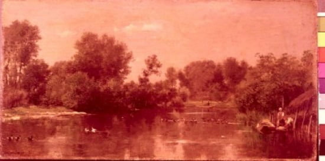 Summertime On Marne by Charles Francois Daubigny (1817-1878) Canvas Art - Charles Francois (18 x 24)