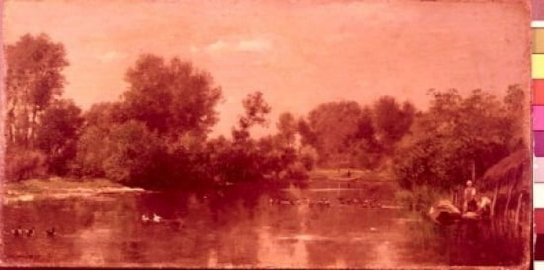 Summertime On Marne by Charles Francois Daubigny (1817-1878) Canvas Art - Charles Francois (24 x 36)