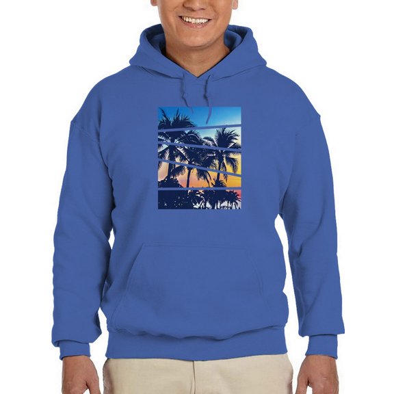 Summertime Sunset Art Hoodie Men -GoatDeals Designs, Male Large