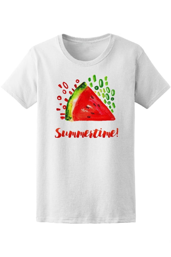 Summertime Tropical Watermelon T-Shirt Women -Image by Shutterstock, Female Small