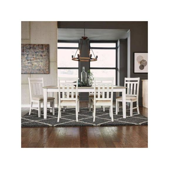 Summerville White 7 Piece Rectangular Table Set