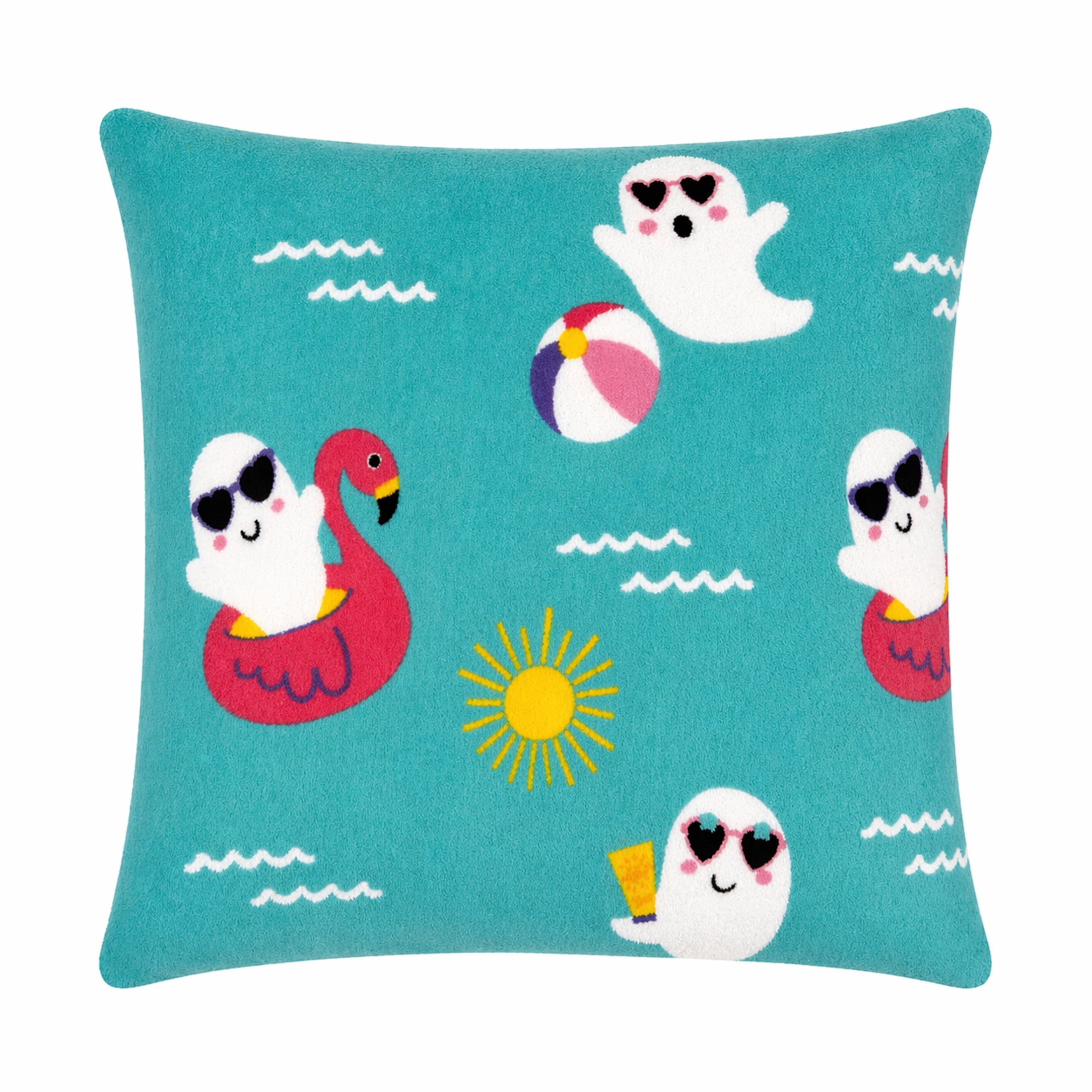 Summerween 18"x18" Plush Decorative Pillow, Summer Chills