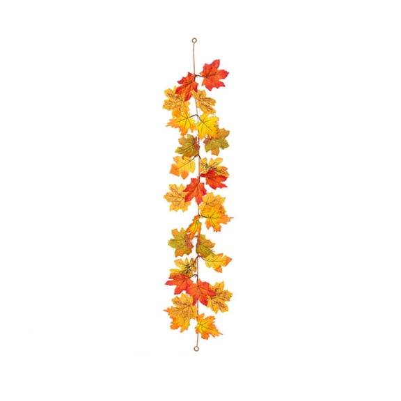 Summerween 5.7FT Artificial Maple Leaves Garland Fall Foliage Hanging Vine Decor for Thanksgiving Harvest Farmhouse Fireplace Party Autumn Home Decoration