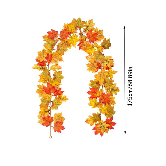 Summerween 5.7FT Artificial Maple Leaves Garland Fall Foliage Hanging Vine Decor for Thanksgiving Harvest Party Farmhouse Fireplace Autumn Home Decoration