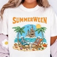 thumbnail image 1 of Summerween Beach Shirt, Funny Halloween Summer Tee, Vintage Character Shirt, Spooky Cute Halloween Graphic T-Shirt for Fall, 1 of 5