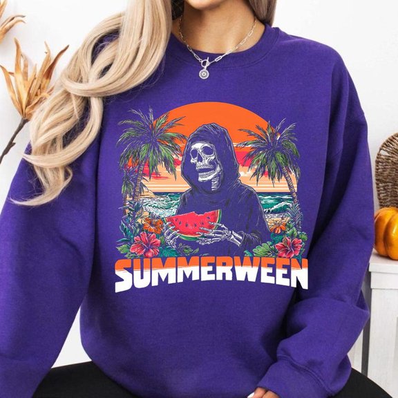 Summerween Beach Shirt, Spooky Summer Shirt, Vacation Shirt, Retro Summer Shirt, Girly Tropical Shirt, Cute Beach Vibes Shirt
