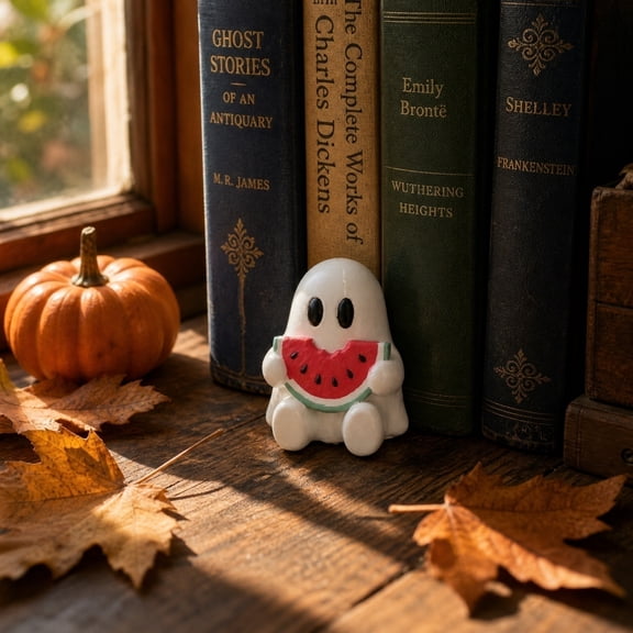 Summerween Ghost Figure Decor, Resin 2 Inch Beach Pool Party Decoration Cute Kawaii Spooky Summer Halloween Hawaii Gift Decor Funny Ghost Statue Tabletop Indoor Outdoor Home, B