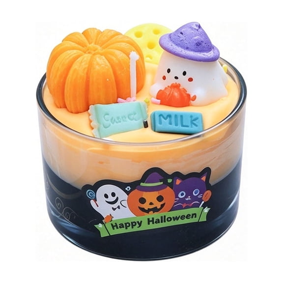 Summerween Halloween Scented Candle,Cute Ghost Pumpkin Shaped Soy Wax Candle,Decorative Aromatherapy Candle For Home Party Table Decor,Gift Set for Women Men